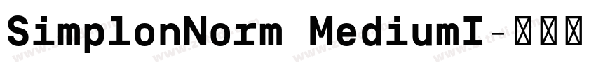 SimplonNorm MediumI字体转换